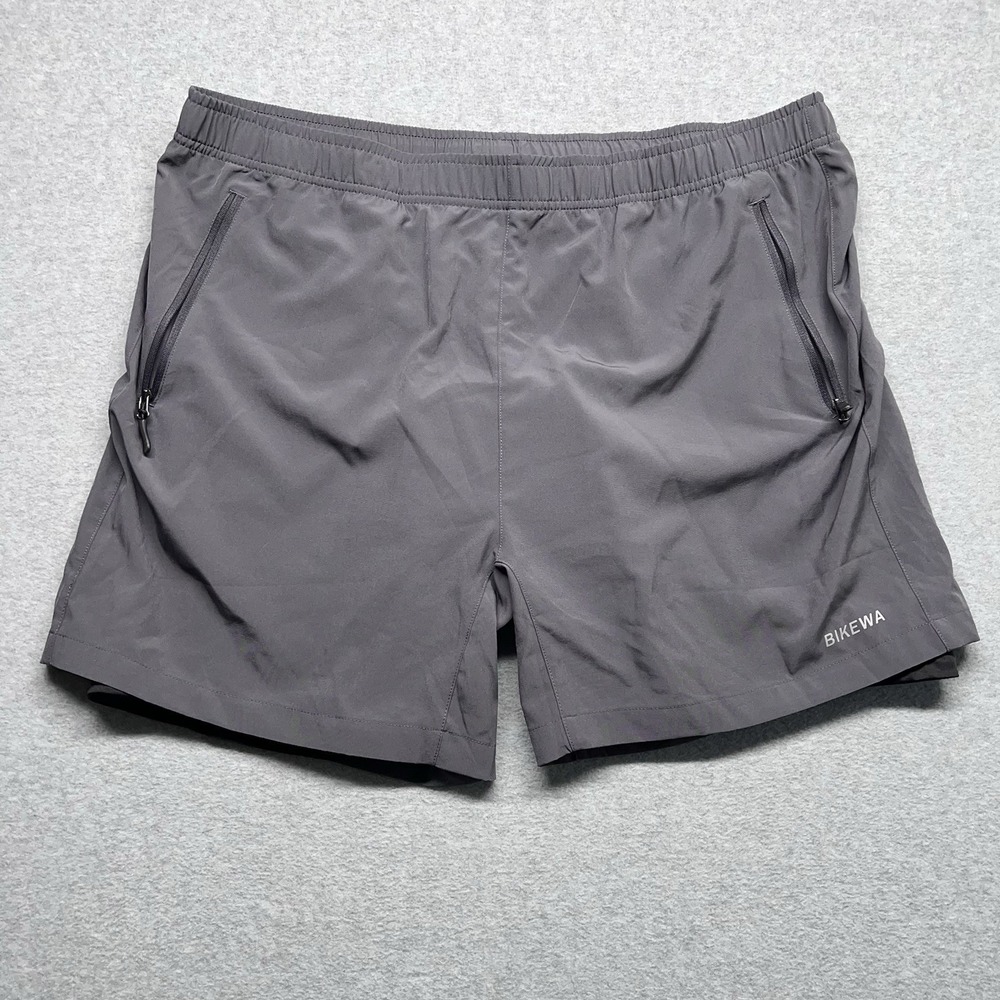 BIKEWA Cycling Shorts Padded Liner XL Gray Men's Bike MTB Pockets